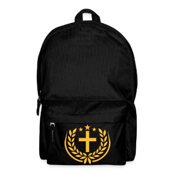 Laurel wreath Jesus Christ logo - Backpack - black - Front