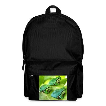 The three green tree frogs - Backpack - black - Front