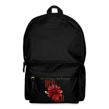 Red Bloom: Fette Blumentypografie - Rucksack - Schwarz - Vorne
