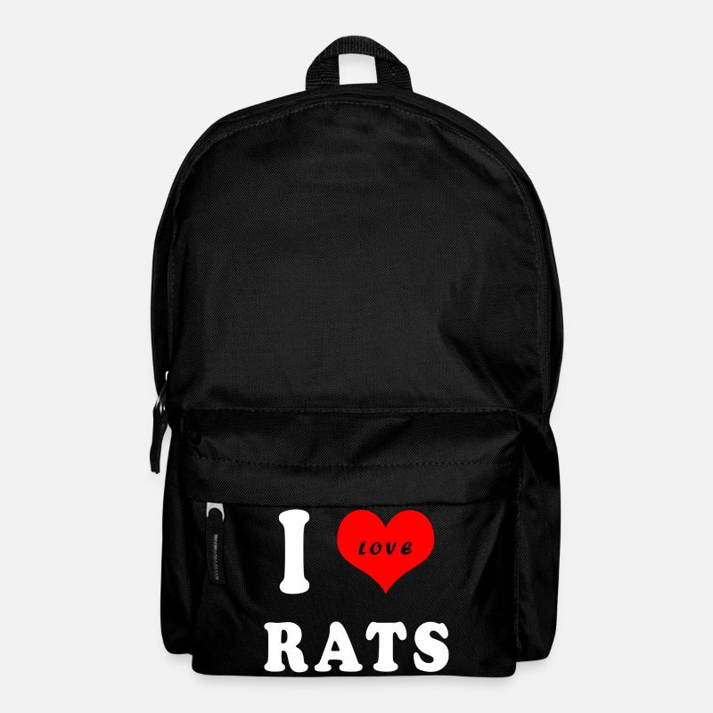 J'adore les rats - Sac à dos - noir