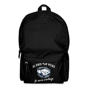 Pas vieux vintage cadeau homme phrase drôle humour - Sac à dos - noir - Devant