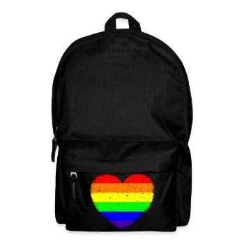 LGBTQ Heart | In vintage style - Backpack - black - Front