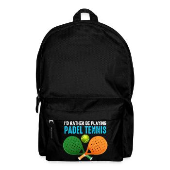 Padel Ich spiele lieber Padel-Tennis - Rucksack - Schwarz - Vorne