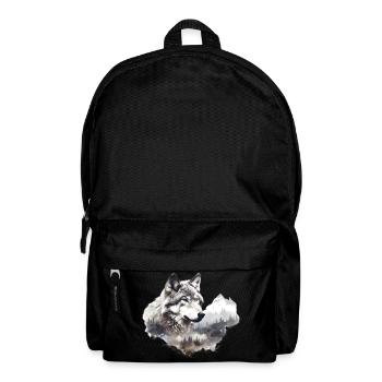 Wolf with mountains - Backpack - black - Front