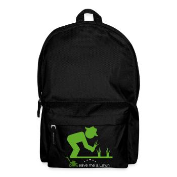 Leave me a Lawn - Rucksack - Schwarz - Vorne
