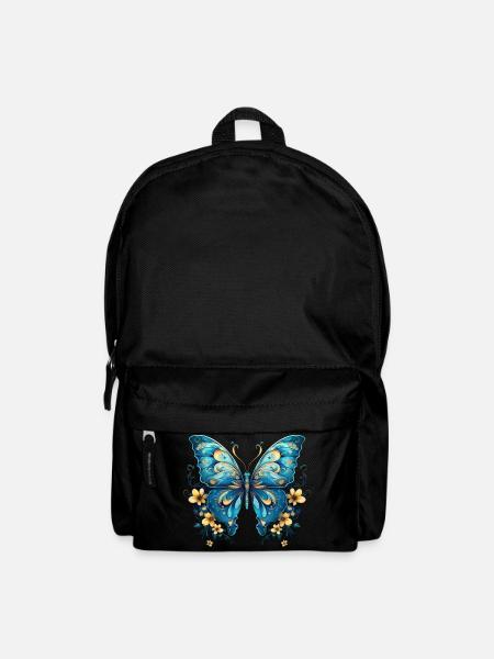 Beau papillon bleu - Sac à dos - noir