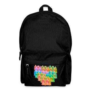 Bunt farbenfroh Wald Herbst Fantasy Tannen Natur - Rucksack - Schwarz - Vorne