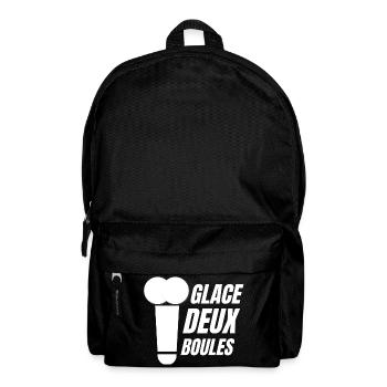 glace deux boules, crème glacée, glace humour - Sac à dos - noir - Devant