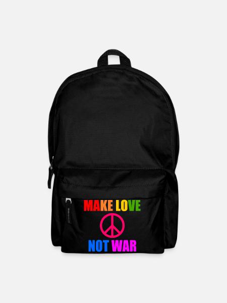 Make love not war - Sac à dos - noir
