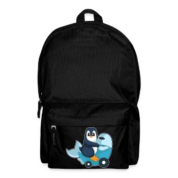 Pinguin Motorroller - Rucksack - Schwarz - Vorne