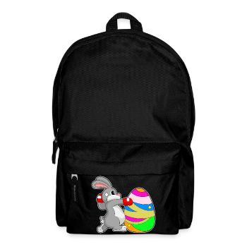Hase Ostern Boxen - Rucksack - Schwarz - Vorne