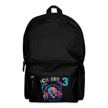 Koala Koalabär 3 Geburtstag Kopfhörer Musik - Rucksack - Schwarz - Vorne