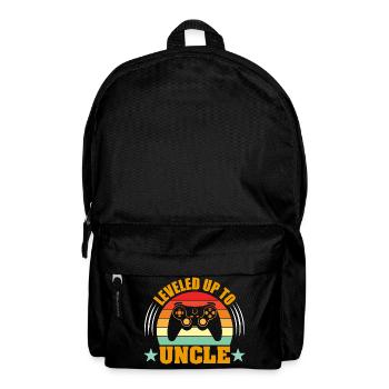 Leveled Up to Uncle est 2024 funny Uncles Quotes - Rucksack - Schwarz - Vorne