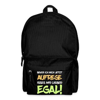 Ist mir egal - Rucksack - Schwarz - Vorne