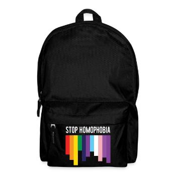 LGBT Pride Month - Stop Homophobia - Backpack - black - Front