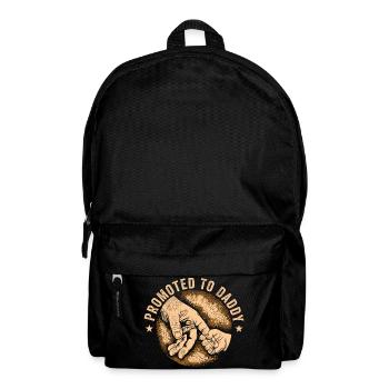 Funny Daddy Men Dad Boys Funny Promoted To Daddy - Backpack - black - Front