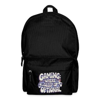 GAMING: WO SCHLAF OPTIONAL IST - Rucksack - Schwarz - Vorne
