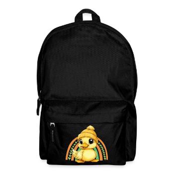 canard mignon mignon bébé enfants animal caneton dessin animé - Sac à dos - noir - Devant