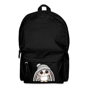 Eule Süß Niedlich Baby Kinder Tier Cartoon - Rucksack - Schwarz - Vorne
