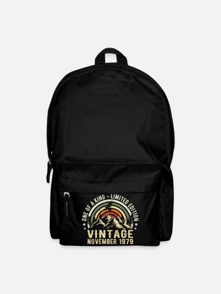 November 1979 Birthday - November 1979 Gift - Backpack - black