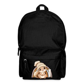 1er anniversaire Écureuil Arc-en-ciel Mignon Mignon - Sac à dos - noir - Devant
