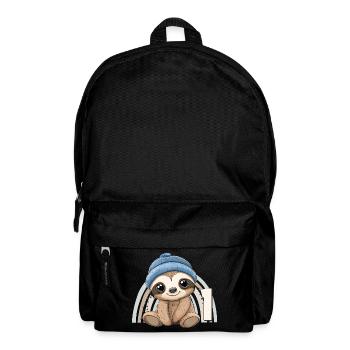 1er anniversaire paresseux arc-en-ciel mignon mignon - Sac à dos - noir - Devant