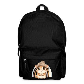 1er anniversaire Hamster Arc-en-ciel Mignon Mignon - Sac à dos - noir - Devant