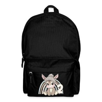 2. Geburtstag Esel Regenbogen Süß Niedlich - Rucksack - Schwarz - Vorne