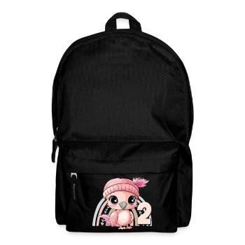 2nd Birthday Flamingo Rainbow Cute Cute - Backpack - black - Front