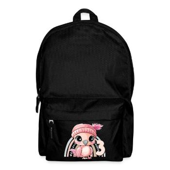3ème anniversaire Flamingo Arc-en-ciel Mignon Mignon - Sac à dos - noir - Devant