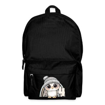 4th Birthday Owl Rainbow Cute Cute - Backpack - black - Front