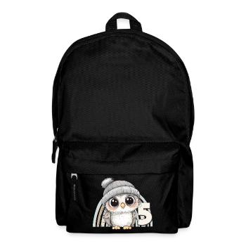 5th Birthday Owl Rainbow Cute Cute - Backpack - black - Front