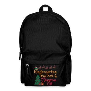 Kindergarten teacher Christmas Xmas Elf - Backpack - black - Front