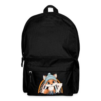 7. Geburtstag Fuchs Regenbogen Süß Niedlich - Rucksack - Schwarz - Vorne