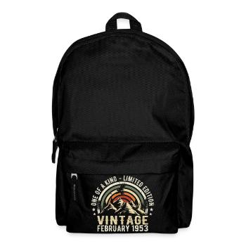 Birthday - February Gift Vintage February 1953 - Backpack - black - Front