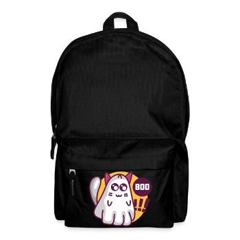 Boo cat - Cute Ghost Cat - Backpack - black - Front