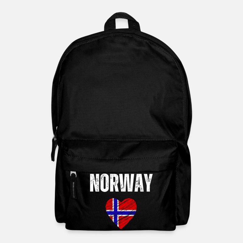 Ich liebe Norwegen, die Flagge Norwegens - Rucksack - Schwarz