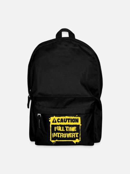 Achtung Full Iime Introvertiertes Geschenk - Rucksack - Schwarz
