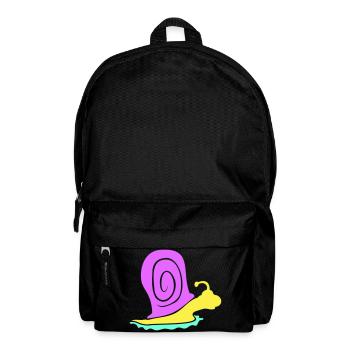 snail shell snail colorful cute silhouette cool - Backpack - black - Front