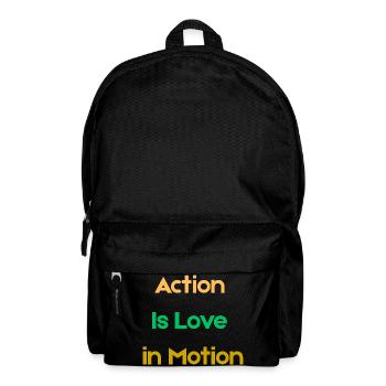 Action_Is_Love_in_Motion - Rucksack - Schwarz - Vorne