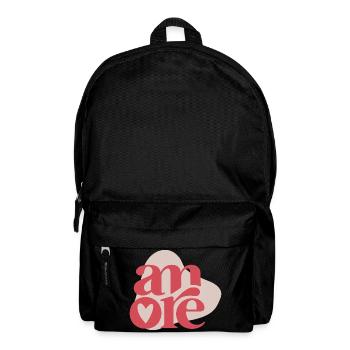 Amore Retro Lettering – Love in a Vintage Look - Backpack - black - Front