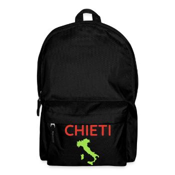 Carte italienne avec lettrage Chieti - Sac à dos - noir - Devant