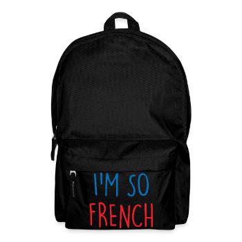 Je suis tellement française France France - Sac à dos - noir - Devant