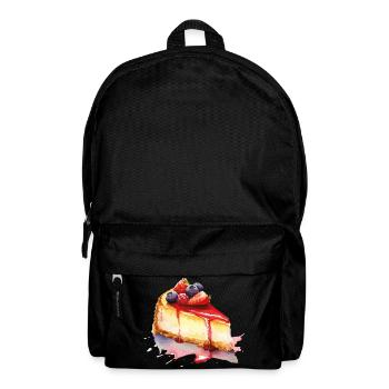 Cheesecake Watercolor Fruit Graphic - Backpack - black - Front