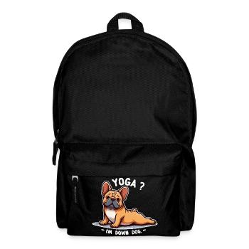 Chien Yoga Bulldog en Pose - Sac à dos - noir - Devant