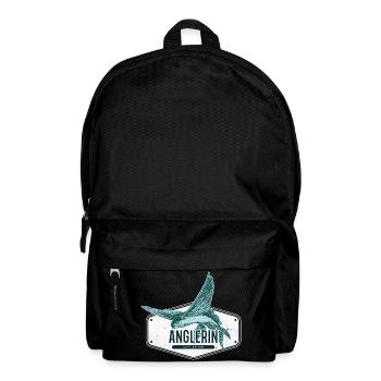 Anglerin USA Design Fliegender Fisch - Rucksack - Schwarz - Vorne