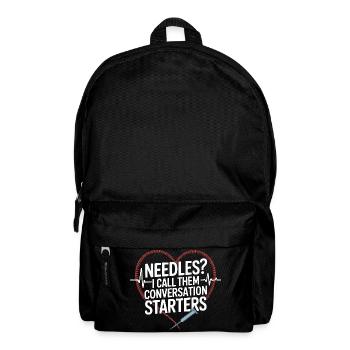 Dialysis Nurse Needles I Call Them Hospital Nurse - Backpack - black - Front