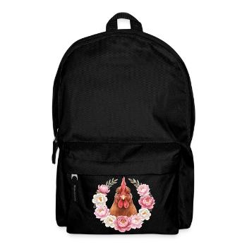 Braunes Huhn - Rucksack - Schwarz - Vorne