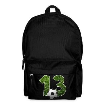 NR. 13 NUMMER 13 FUßBALL 13. GEBURTSTAG - Rucksack - Schwarz - Vorne