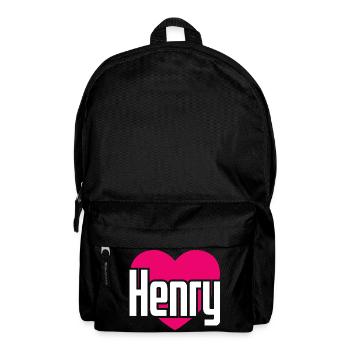 I Love Henry Pink Heart I Love Henry - Backpack - black - Front